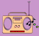Dibujo Radio cassette 2 pintado por jiuvcrd