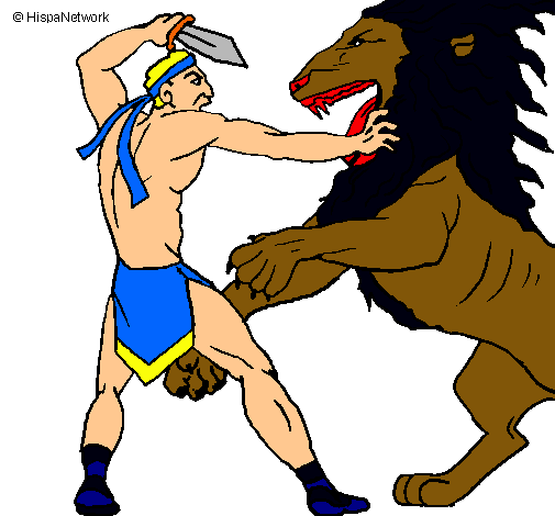 Gladiador contra león