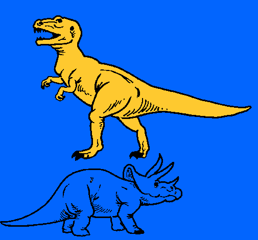 Triceratops y tiranosaurios rex