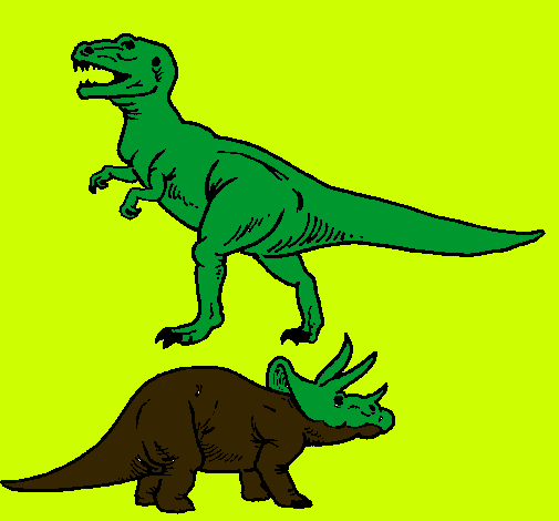 Triceratops y tiranosaurios rex