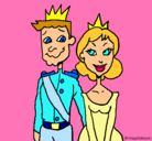 Dibujo Príncipe y princesa pintado por patri123