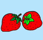 Dibujo fresas pintado por comidadelocosssssssssss
