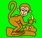 Dibujo Mono pintado por mariopablo