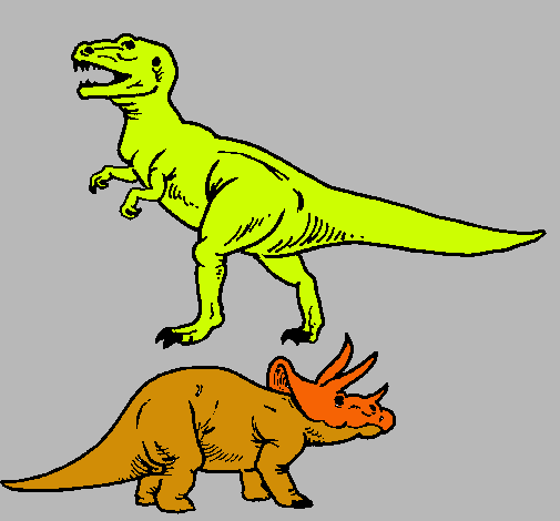 Triceratops y tiranosaurios rex