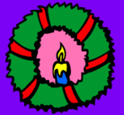 Dibujo Corona de navidad II pintado por annia