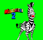 Dibujo Madagascar 2 Marty pintado por CEBRA