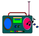 Dibujo Radio cassette 2 pintado por TANIA