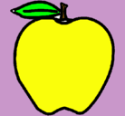 Dibujo manzana pintado por estrellamatutina