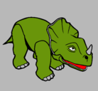 Dibujo Triceratops II pintado por cata