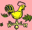 Dibujo Veletas y gallo pintado por ANALINA