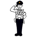 Dibujo Policía saludando pintado por valentinalaracruz