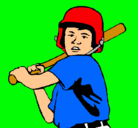 Dibujo Niño bateador pintado por bb