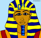 Dibujo Tutankamon pintado por pepfaraona