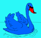 Dibujo Cisne en el agua pintado por jolemax