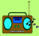Dibujo Radio cassette 2 pintado por hellen