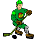 Dibujo Jugador de hockey sobre hielo pintado por ESTELA