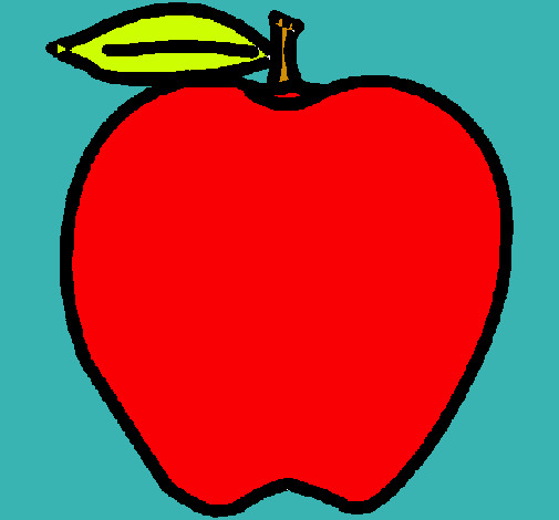 Dibujo de manzana pintado por Susana en  el día 07-09-10 a las  21:16:26. Imprime, pinta o colorea tus propios dibujos!