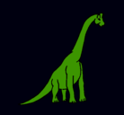 Dibujo Braquiosaurio pintado por dinosaurio