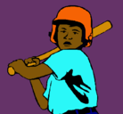 Dibujo Niño bateador pintado por kiko