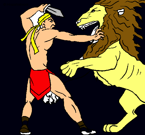 Gladiador contra león