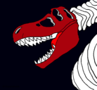 Dibujo Esqueleto tiranosaurio rex pintado por SERGIO