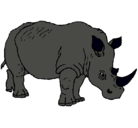 Dibujo Rinoceronte pintado por leandro