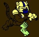 Dibujo Jugador tigre pintado por lucas