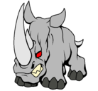 Dibujo Rinoceronte II pintado por NaChO