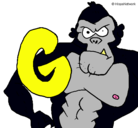 Dibujo Gorila pintado por valeriasanchez