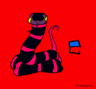 Dibujo Serpiente pintado por colors