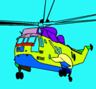 Dibujo Helicóptero al rescate pintado por tuti