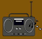 Dibujo Radio cassette 2 pintado por POP