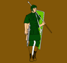 Dibujo Soldado romano pintado por mateo