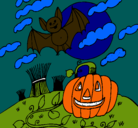 Dibujo Paisaje de Halloween pintado por ariel