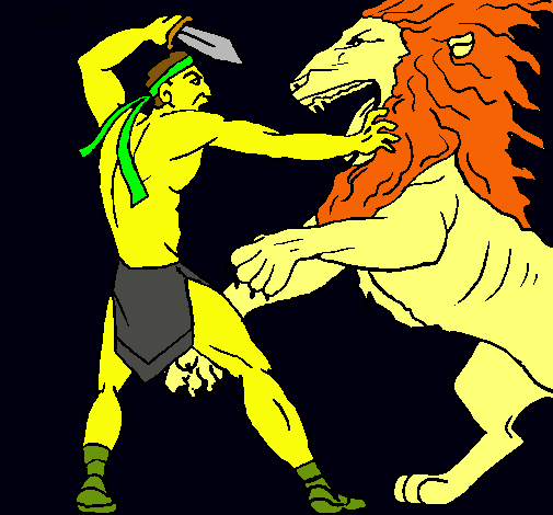 Gladiador contra león