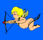 Dibujo Cupido volando pintado por dogor