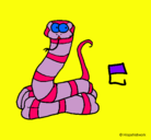 Dibujo Serpiente pintado por morena