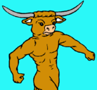 Dibujo Cabeza de búfalo pintado por christian