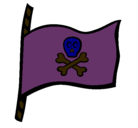 Dibujo Bandera pirata pintado por benja