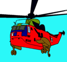 Dibujo Helicóptero al rescate pintado por elicoptero