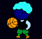 Dibujo Jugador de básquet pintado por carl@s