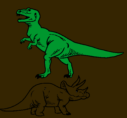 Triceratops y tiranosaurios rex