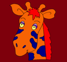 Dibujo Cara de jirafa pintado por ASD