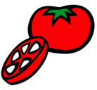 Dibujo Tomate pintado por david