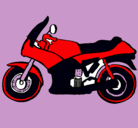 Dibujo Motocicleta pintado por estela