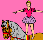 Dibujo Trapecista encima de caballo pintado por belka1