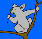 Dibujo Koala pintado por asd