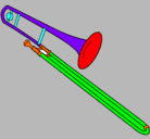 Dibujo Trombón pintado por iker