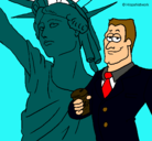 Dibujo Estados Unidos de América pintado por antonio