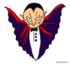 Dibujo Vampiro terrorífico pintado por jk